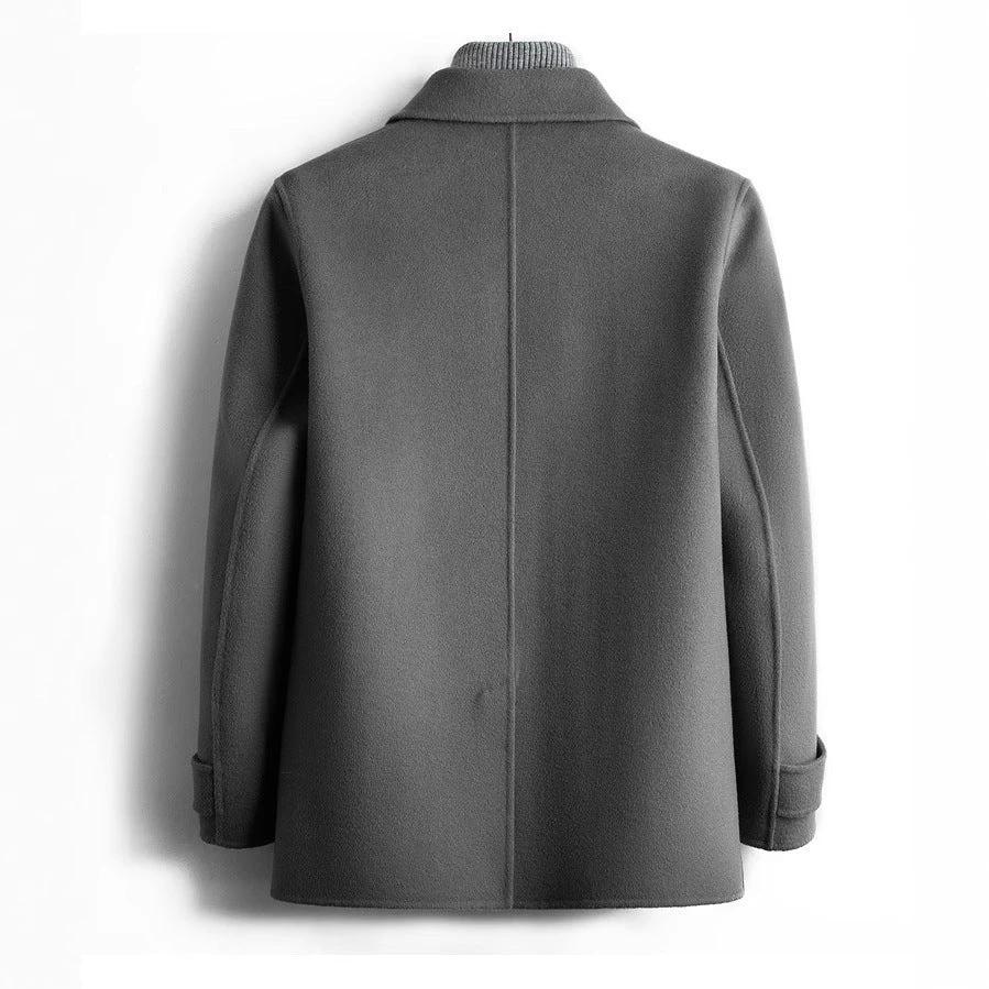 Men's Double-faced Woolen Fashion Coat by GJG Denim