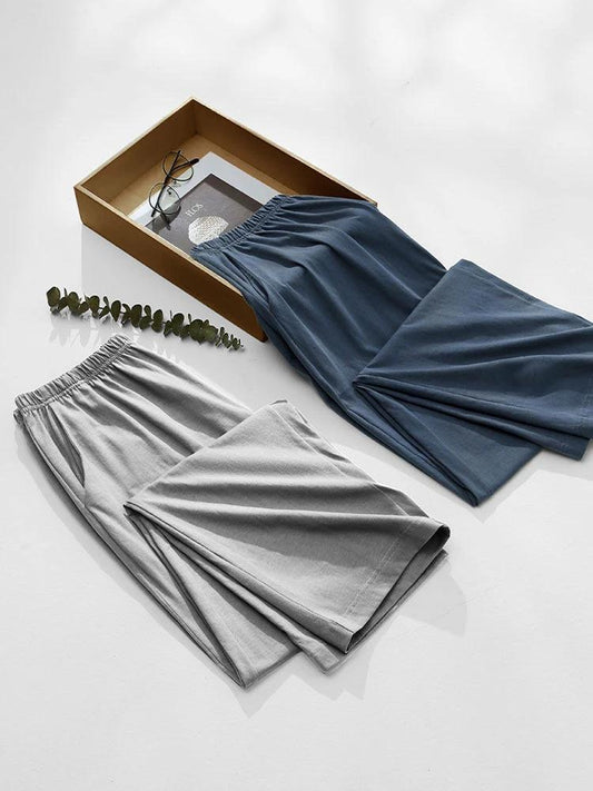 Men's Cotton Loose And Comfortable Home Pajama Pants by GJG Denim