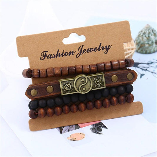 Retro Alloy Cowhide Bracelet For Men by GJG Denim