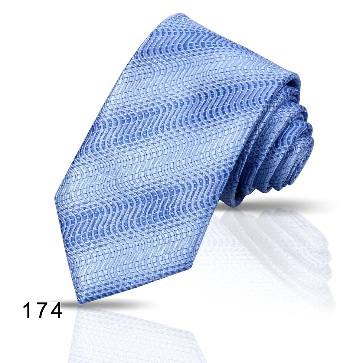 Men's Casual Polyester Jacquard Ties by GJG Denim