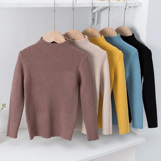 Children's Mock Neck Sweater Knitwear Top by GJG Denim