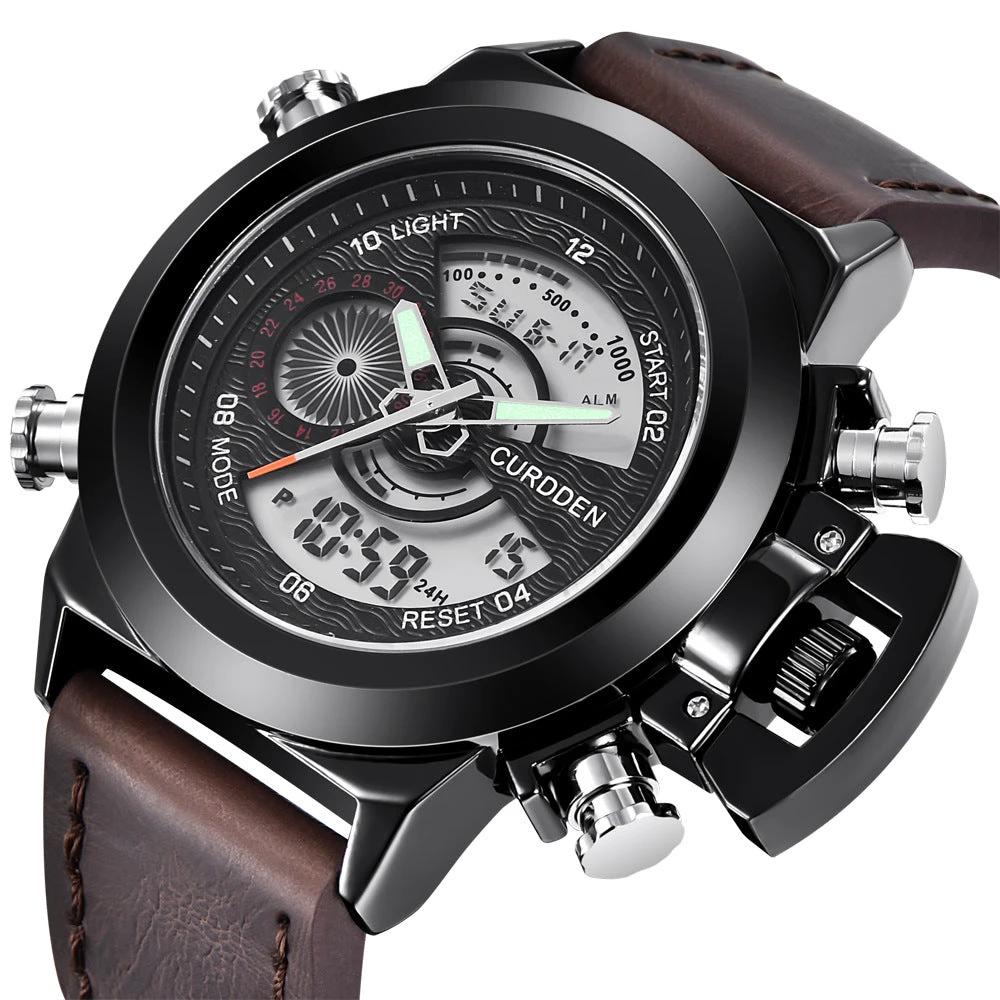 Men's Multi-functional Double Display Sports Watch by GJG Denim