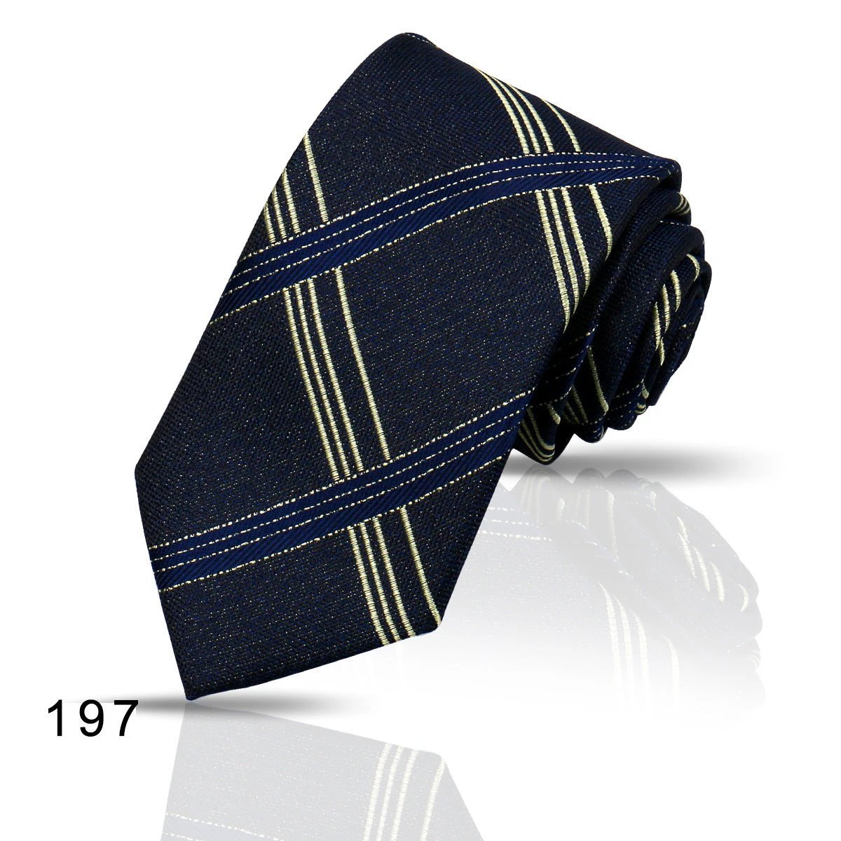 Men's Casual Polyester Jacquard Ties by GJG Denim