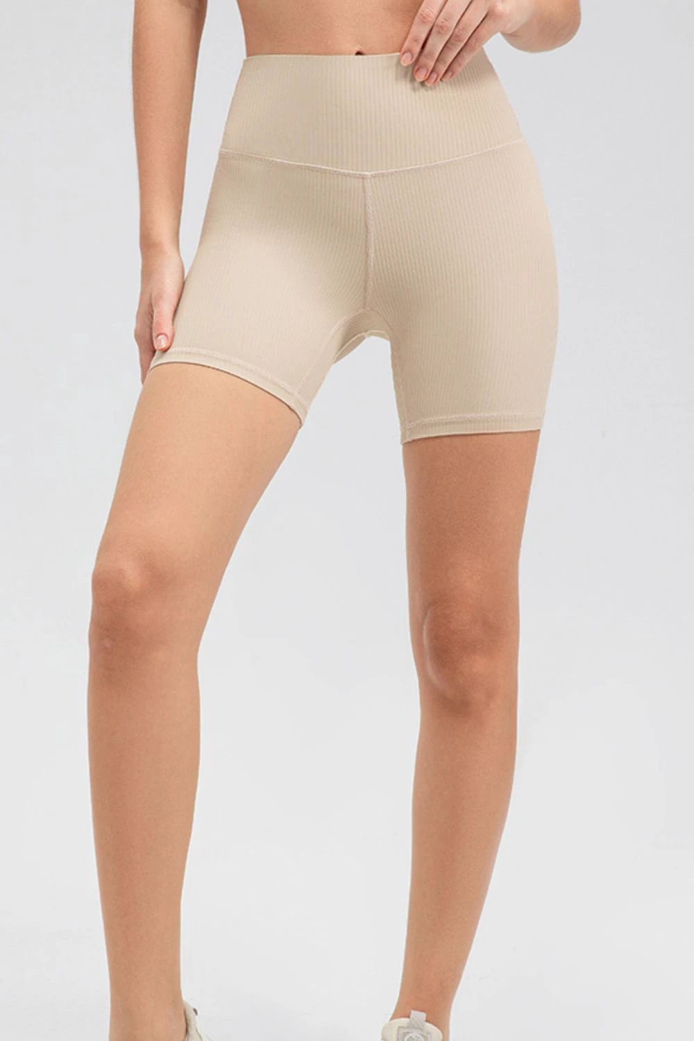 Wide Waistband Slim Fit Sports Shorts by Lady Ros