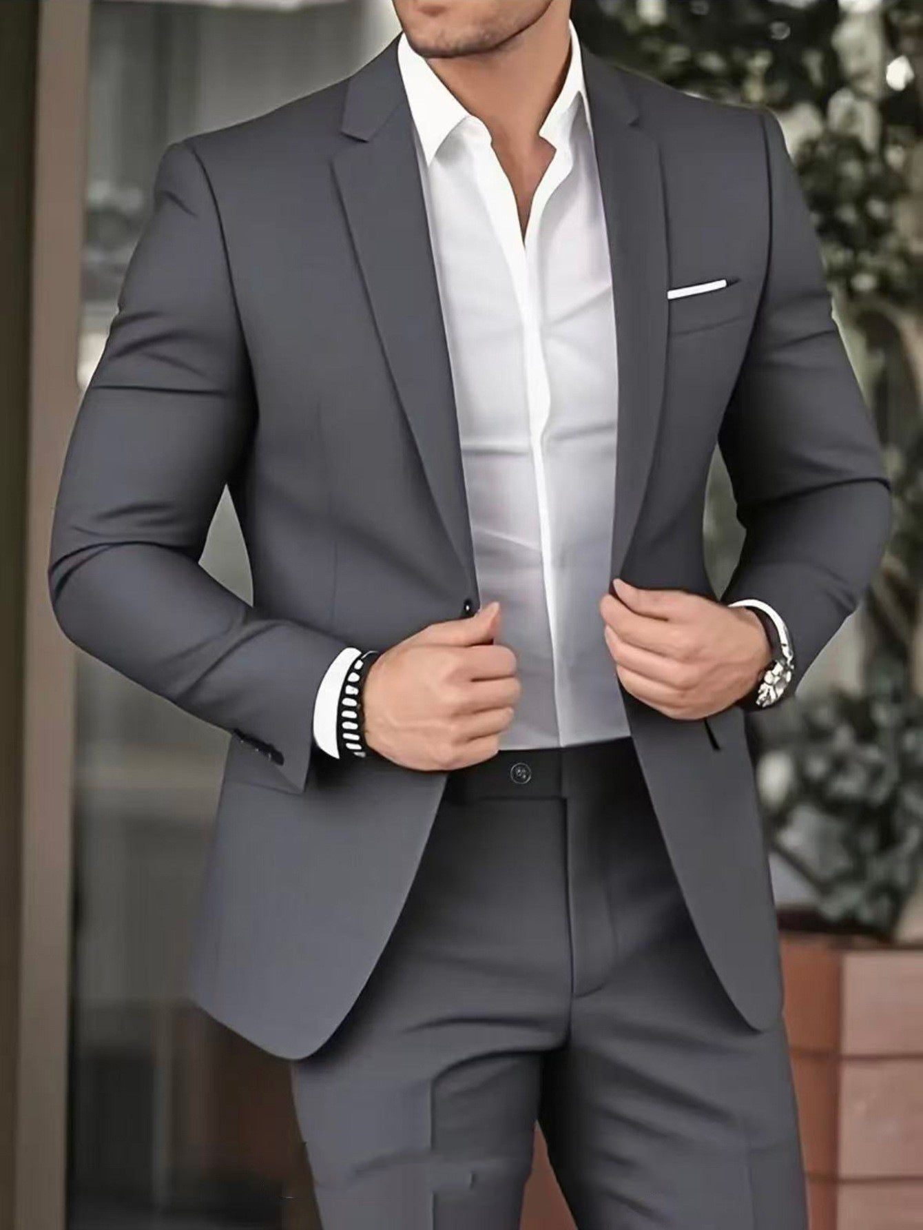 Elegant Banquet Slim-Fit Fashionable Suit For Men by GJG Denim