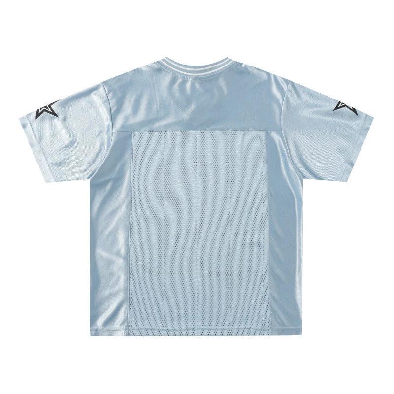 Printed Short-sleeved T-shirt Men's Summer Sports Silky Breathable Casual Top by GJG Denim