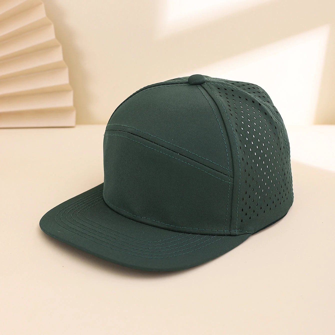 Men's Solid-color, Patchwork Mesh Baseball Cap by GJG Denim