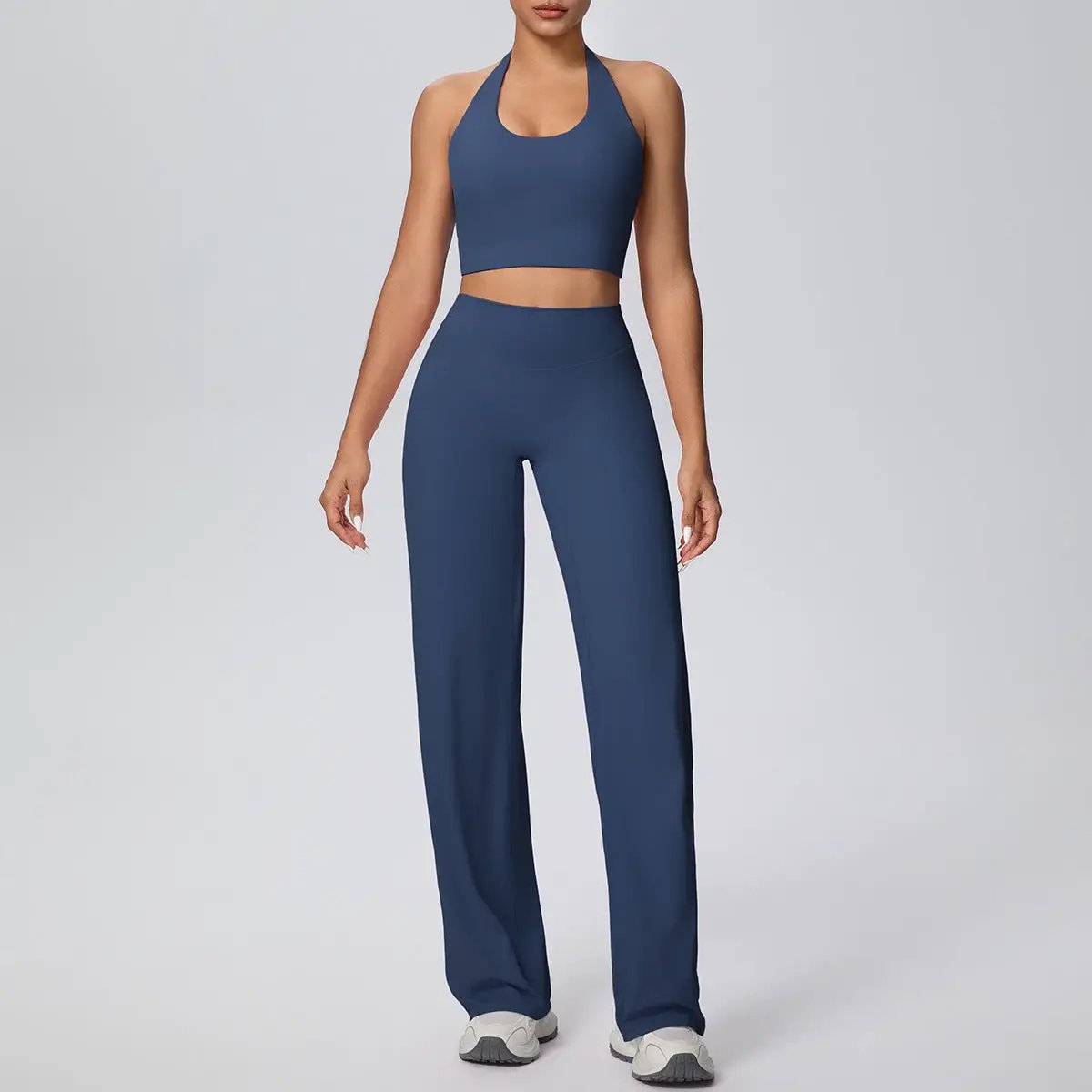 Women's Two-Piece Sports Running Fitness Outfit Set by GJG Denim