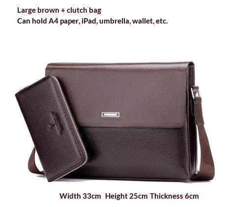 Trendy Men's Business Office And Casual Large-capacity Leather Bag by GJG Denim
