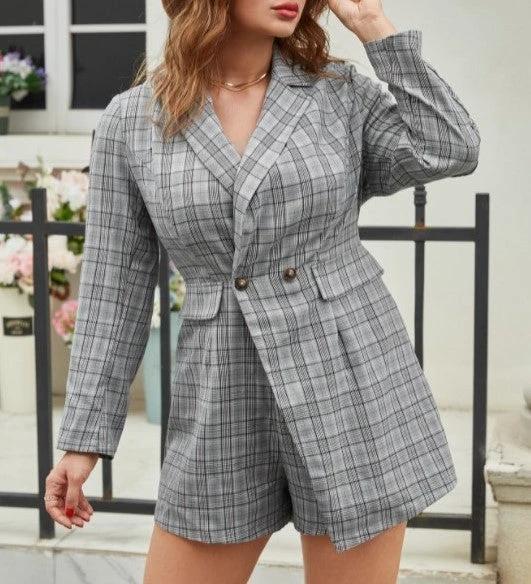 Temperament Commuter Letter V-neck Fashion Plus Size Jumpsuit by GJG Denim