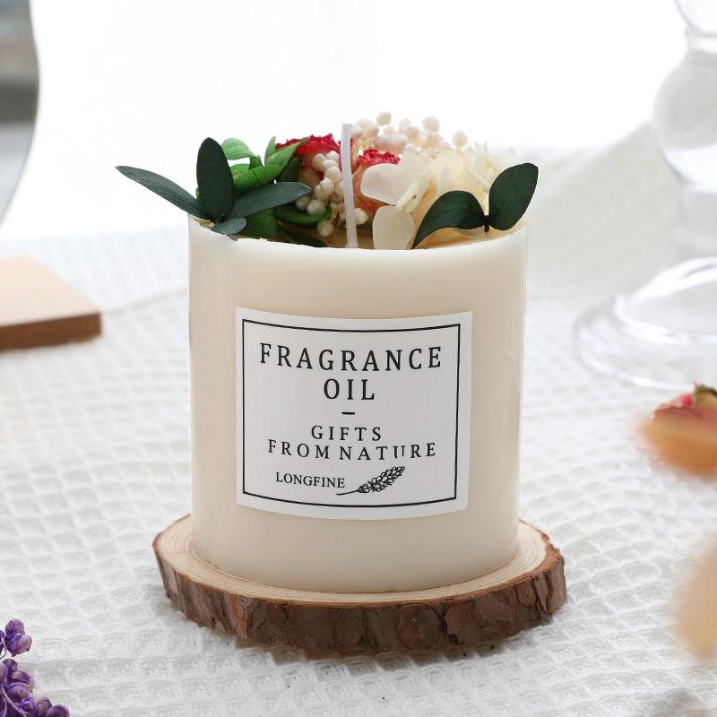 Dried Flowers Decor Romantic Candles by GJG Denim