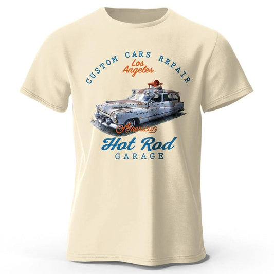 Car Club Patch Print Men's T-shirt by GJG Denim