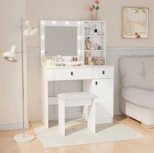 Vanity Desk With Lights by GJG Denim