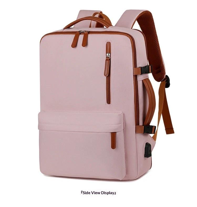 Business Travel Laptop Bag With Dual-Shoulder USB Charging Port For Men by GJG Denim
