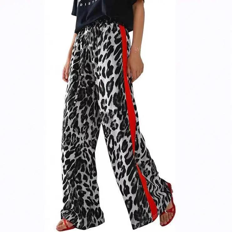 Casual Womens Trousers Same Style As Internet Celebrities Leopard Print by GJG Denim