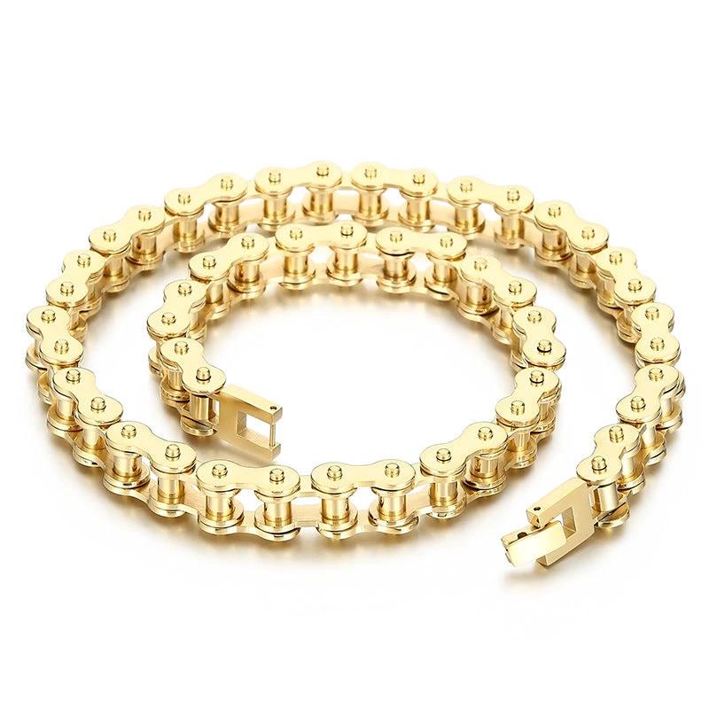 Titanium Steel Bike Chain For Men by GJG Denim