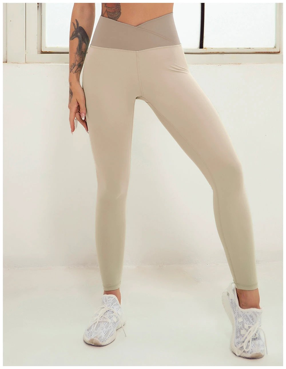 Contrasting Color Stitching Workout Clothes Suit Outdoor Running Yoga Fitness by GJG Denim