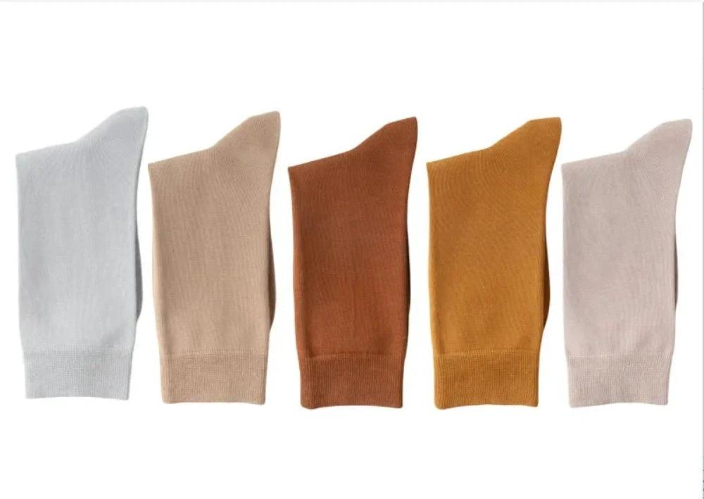 Men's Mid-calf Pure Cotton Business Socks by GJG Denim