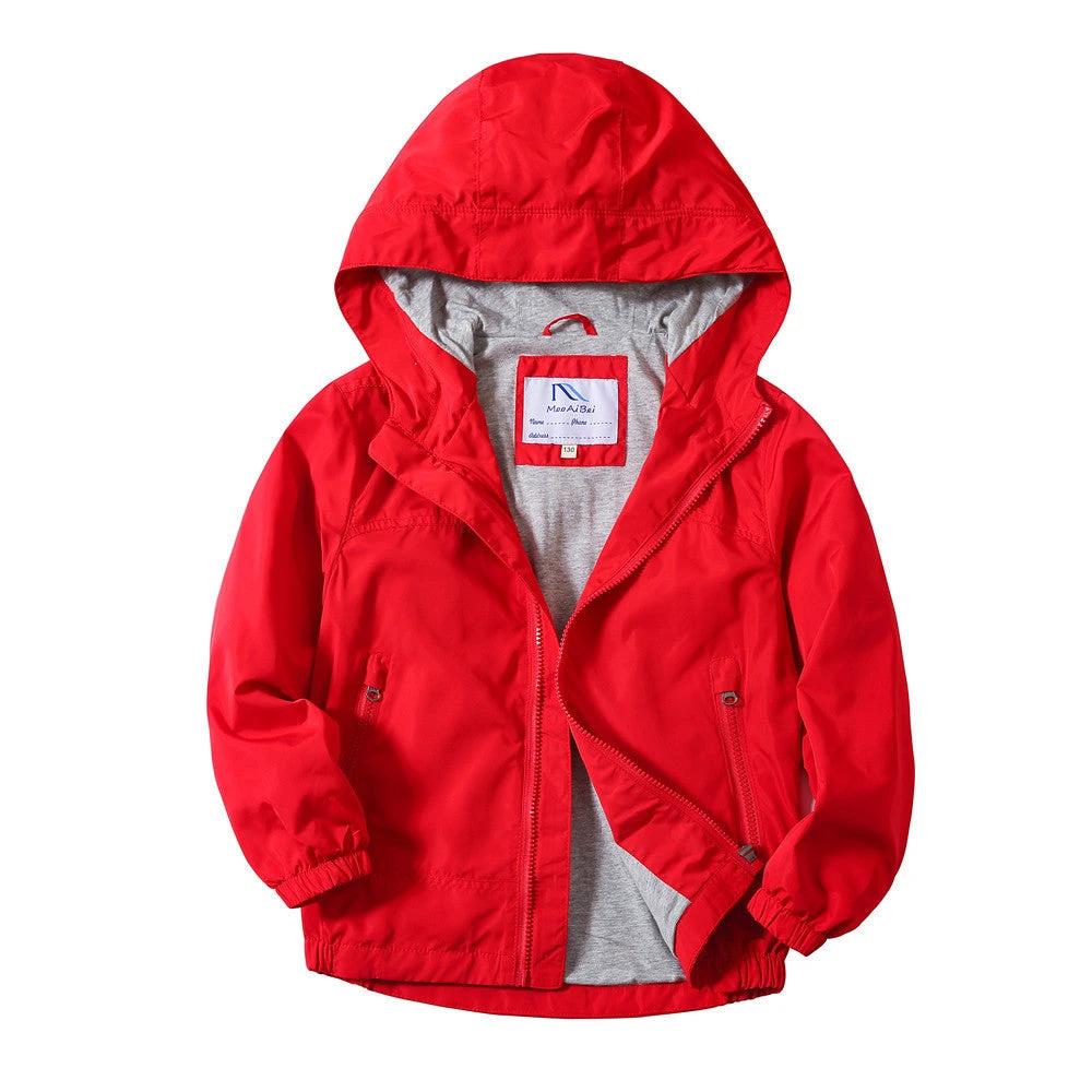 Coat Jacket Autumn New Medium And Big Kids Hood by GJG Denim