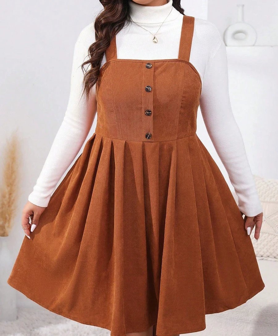 Plus Size Women's Suspender Dress by GJG Denim