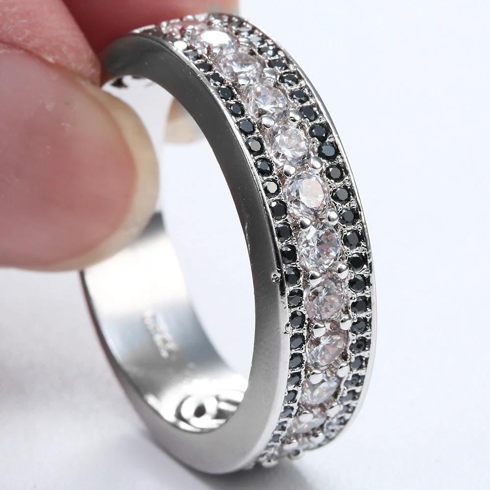 Copper Inlaid Zircon Ring For Men by GJG Denim