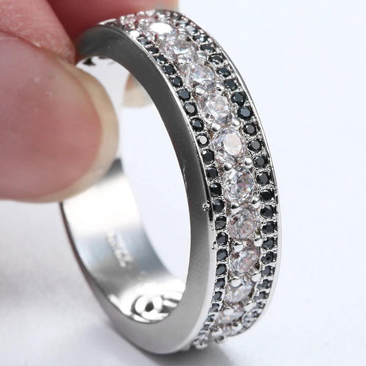 Copper Inlaid Zircon Ring For Men by GJG Denim