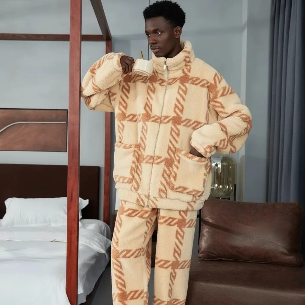 Men's Zipper Pajamas Thickened by GJG Denim