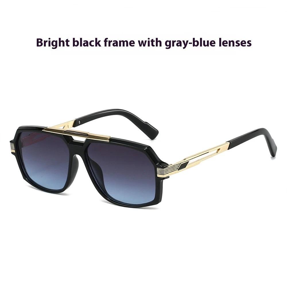 Men's Metal Mirror Leg Paint Fashion All-match Sun-resistant Sunglasses by GJG Denim