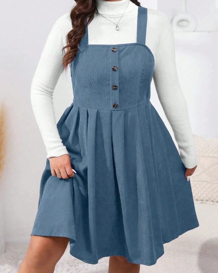 Plus Size Women's Suspender Dress by GJG Denim