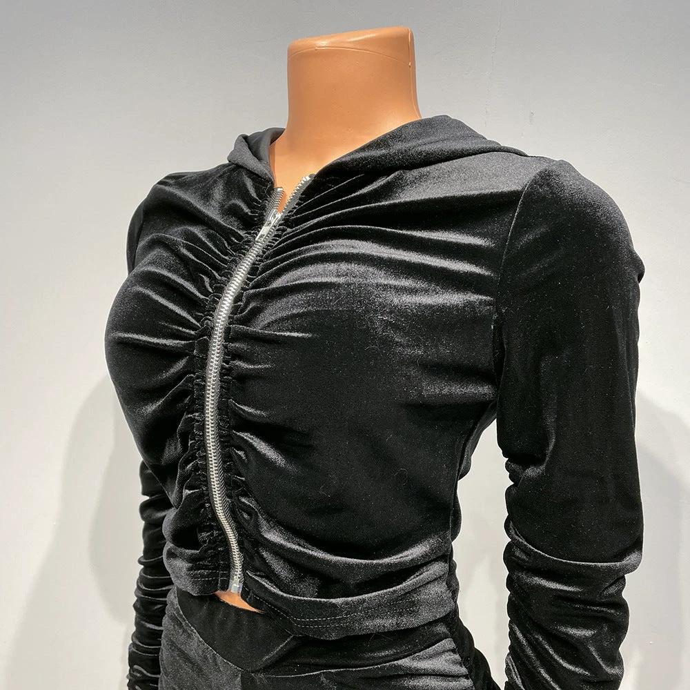 Plush Long Sleeve Suit matching set Women by GJG Denim