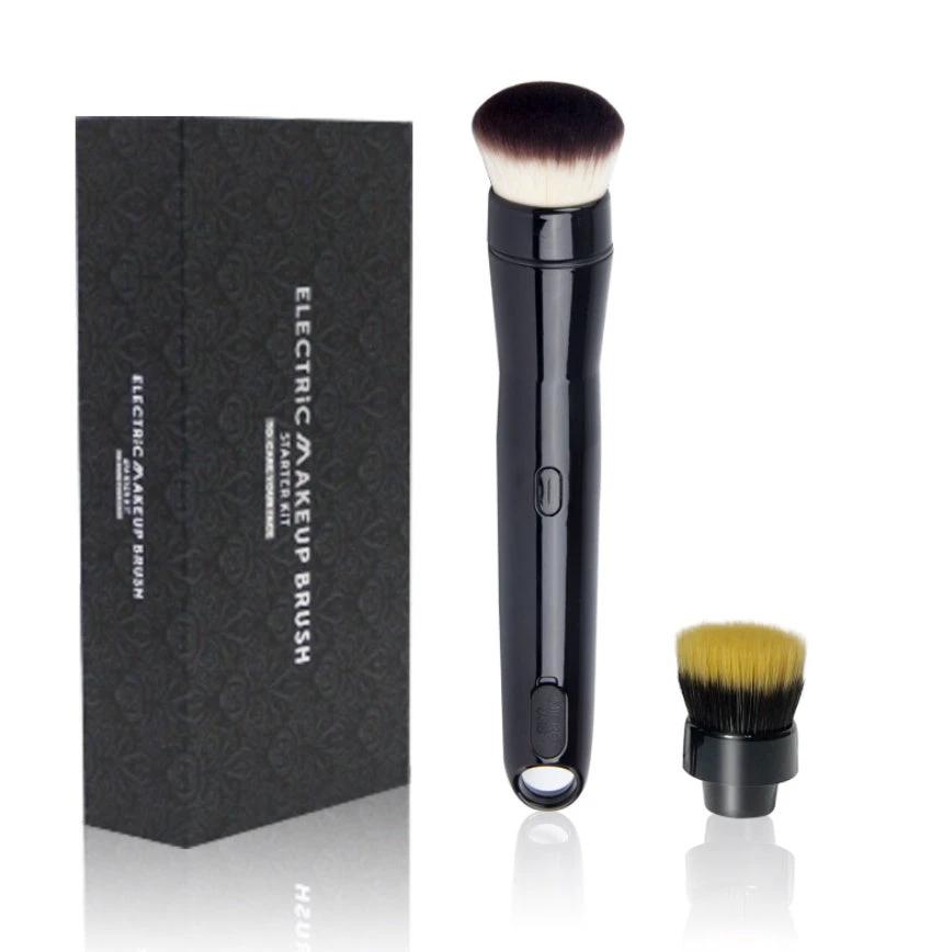Popular Makeup Tools Portable Travel Cosmetic Electric Handle Makeup Brushes Blush Powder Foundation Single Makeup Brush by GJG Denim