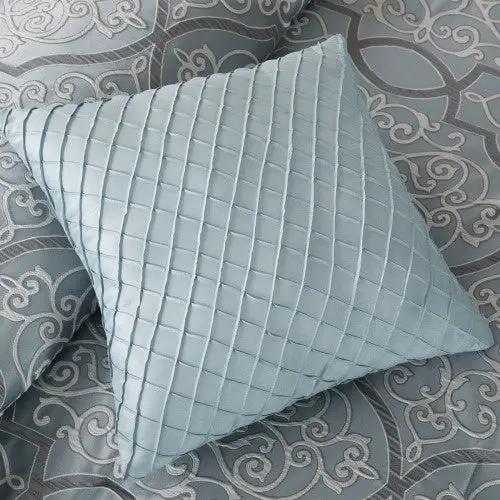 12 Piece Comforter Set With Cotton Bed Sheets Blue King by GJG Denim