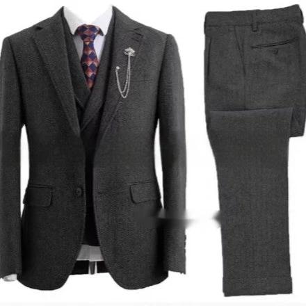 Men's Casual Three-piece Suit by GJG Denim