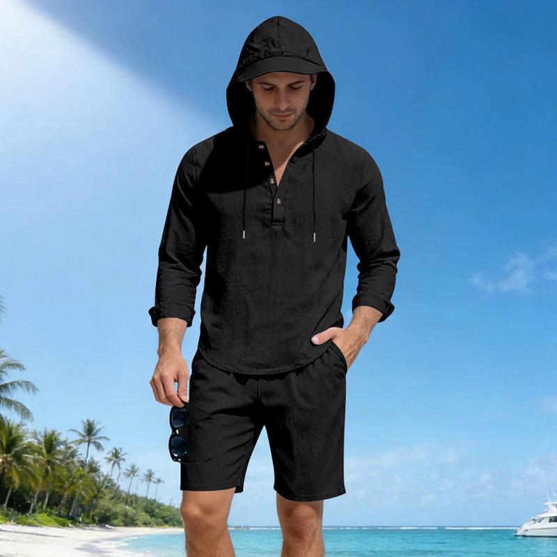 Lightweight Breathable Loose-fit Linen Men's Suit by GJG Denim