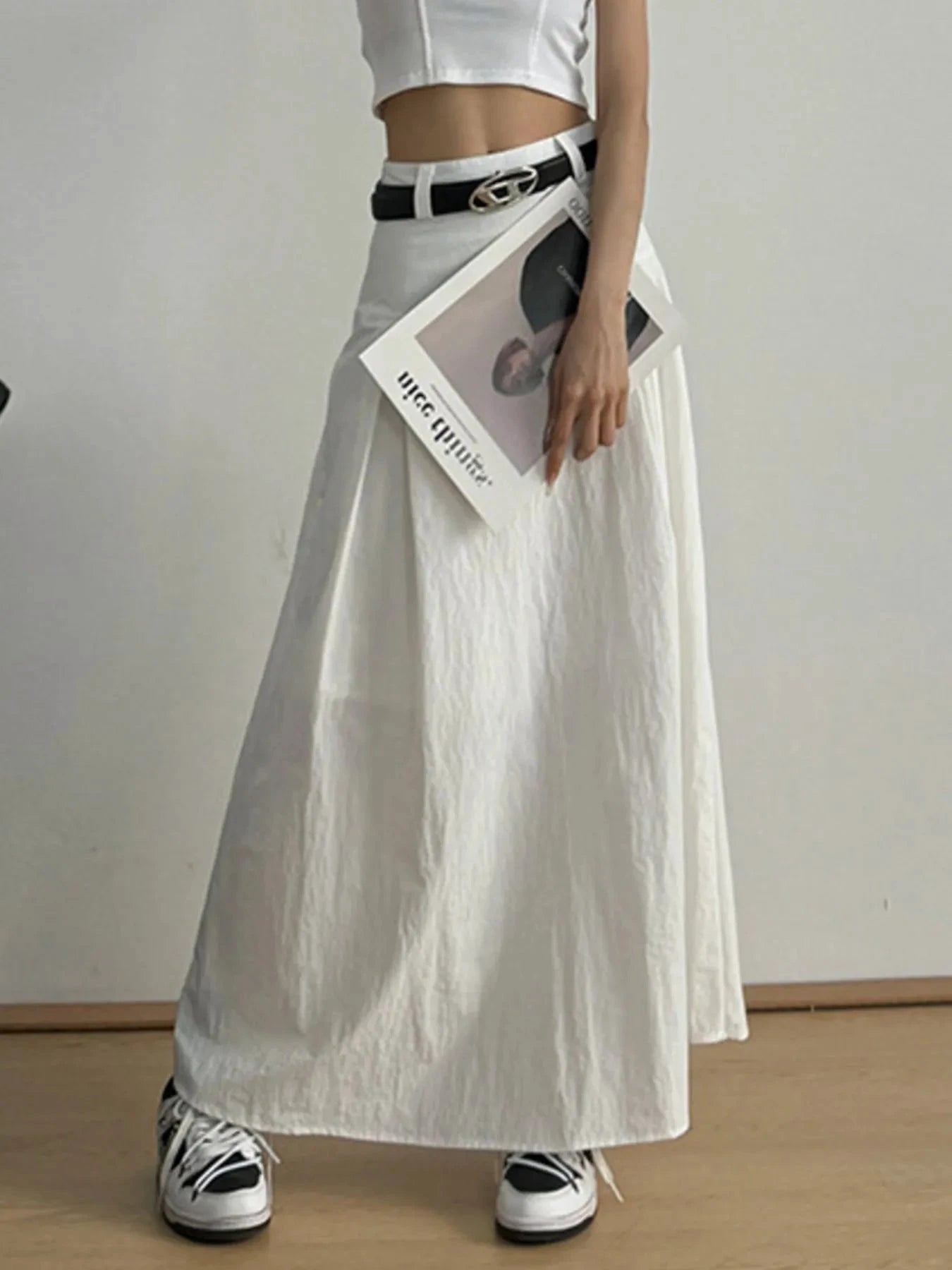 High Waist A-Line Maxi Skirt by Lady Ros