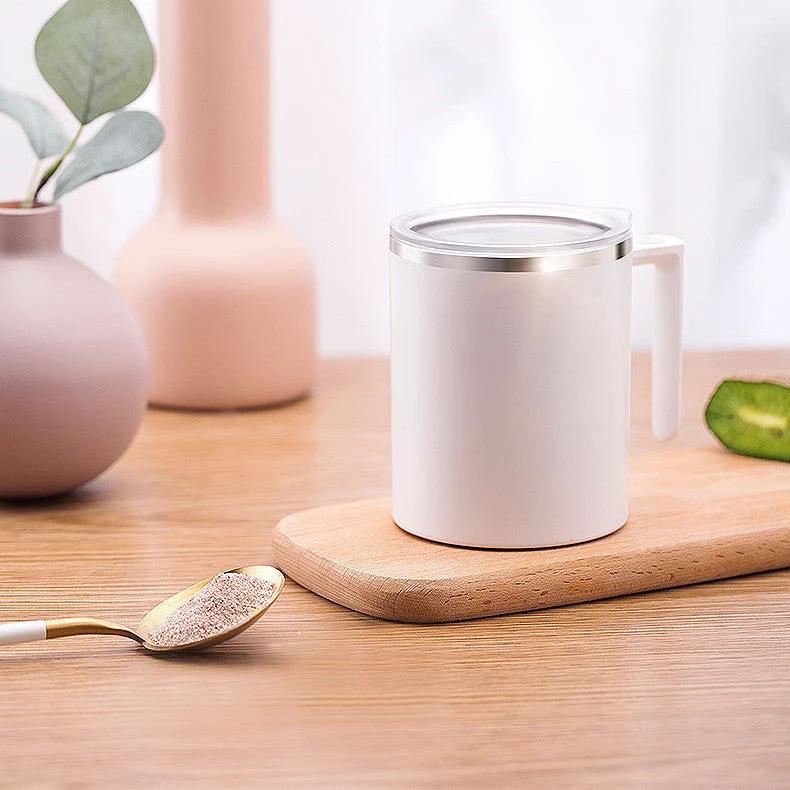 Portable Smart Magnetic Automatic Mixing Coffee Cup Rechargeable Rotating Home Office Travel Stirring Cup by GJG Denim