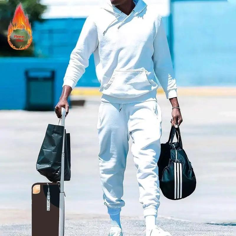 Men's Loose-Fit Two-Piece Sports Sweatshirt Set by GJG Denim
