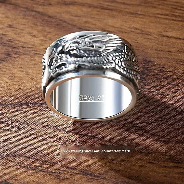 Men's Rotating Dragon Ring by GJG Denim