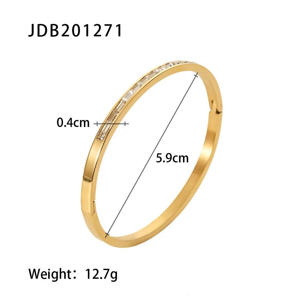 European And American Stainless Steel Zircon Bracelet High Sense by GJG Denim