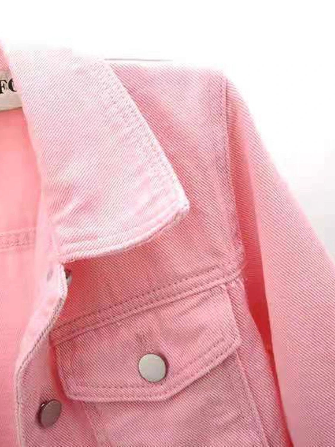 Full Size Cropped Denim Jacket Plus Size by Lady Ros