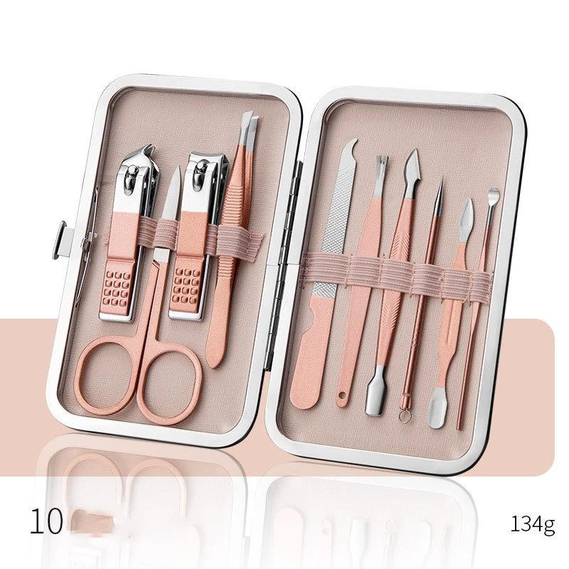 Professional Scissors Nail Clippers Set Ear Spoon Dead Skin Pliers Nail Cutting Pliers Pedicure Knife Nail Groove Trimmers by GJG Denim