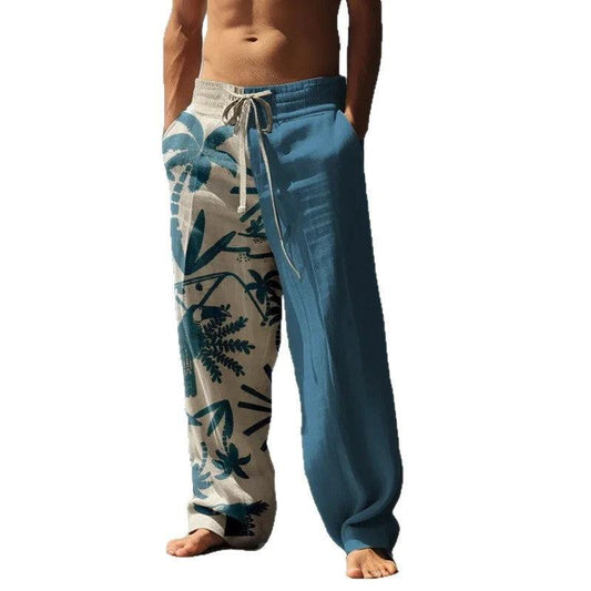 Men's Casual Beach Wide Leg Pants by GJG Denim