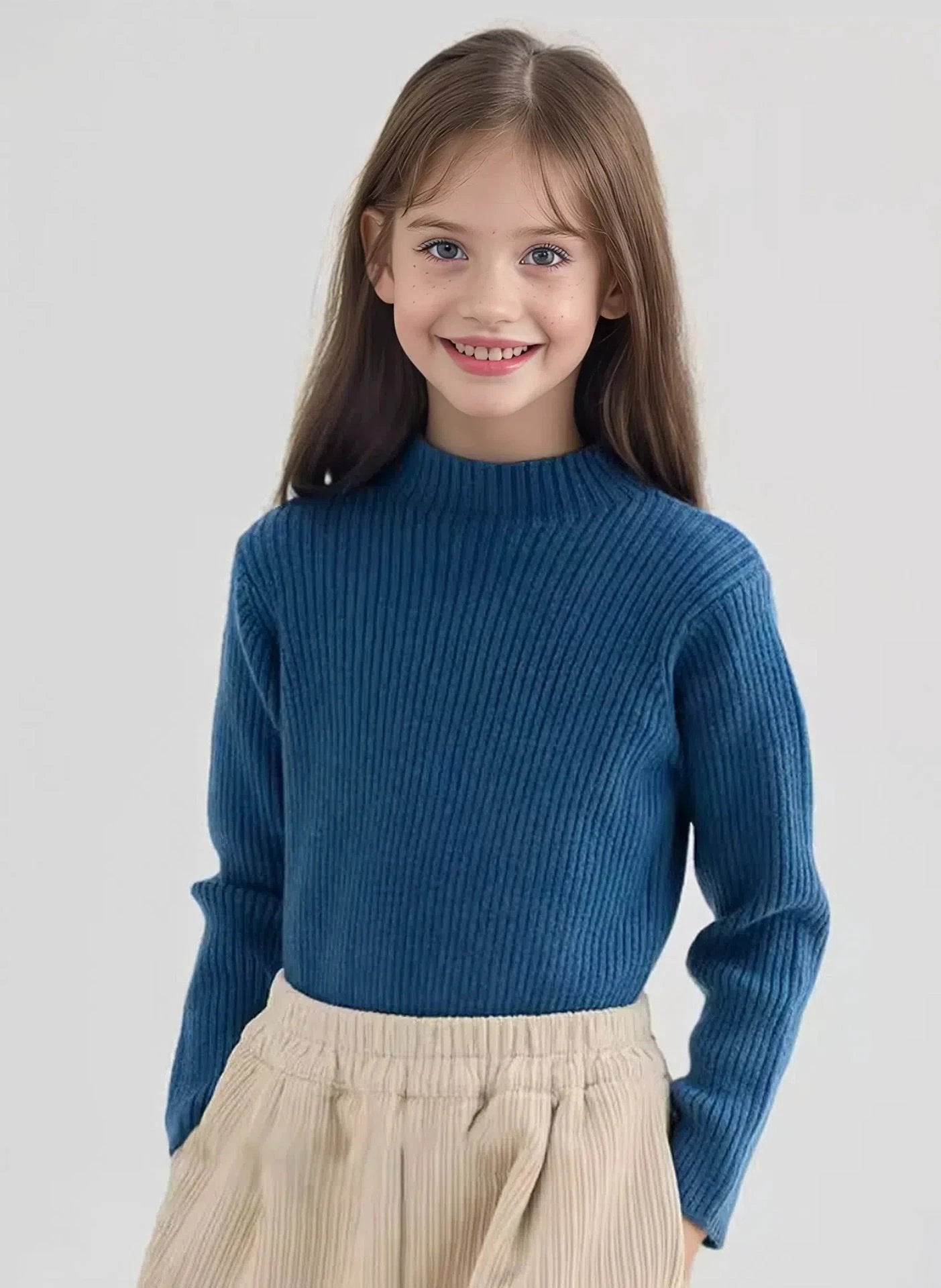 Children's Mock Neck Sweater Knitwear Top by GJG Denim