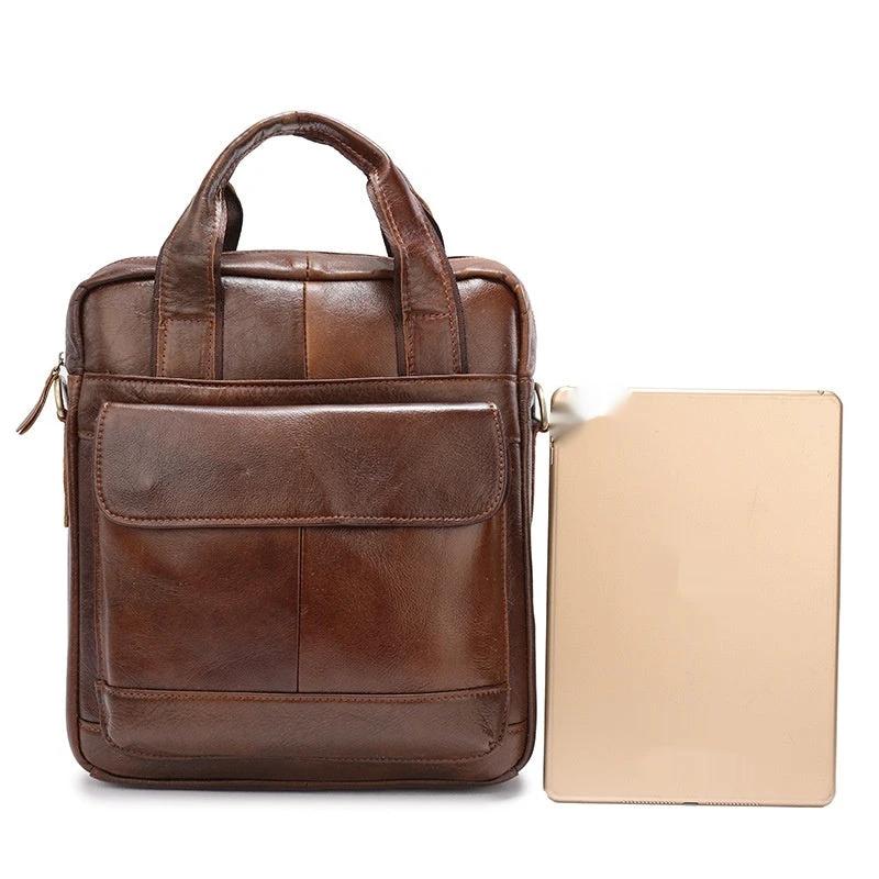 Men's Retro Vertical Briefcase by GJG Denim