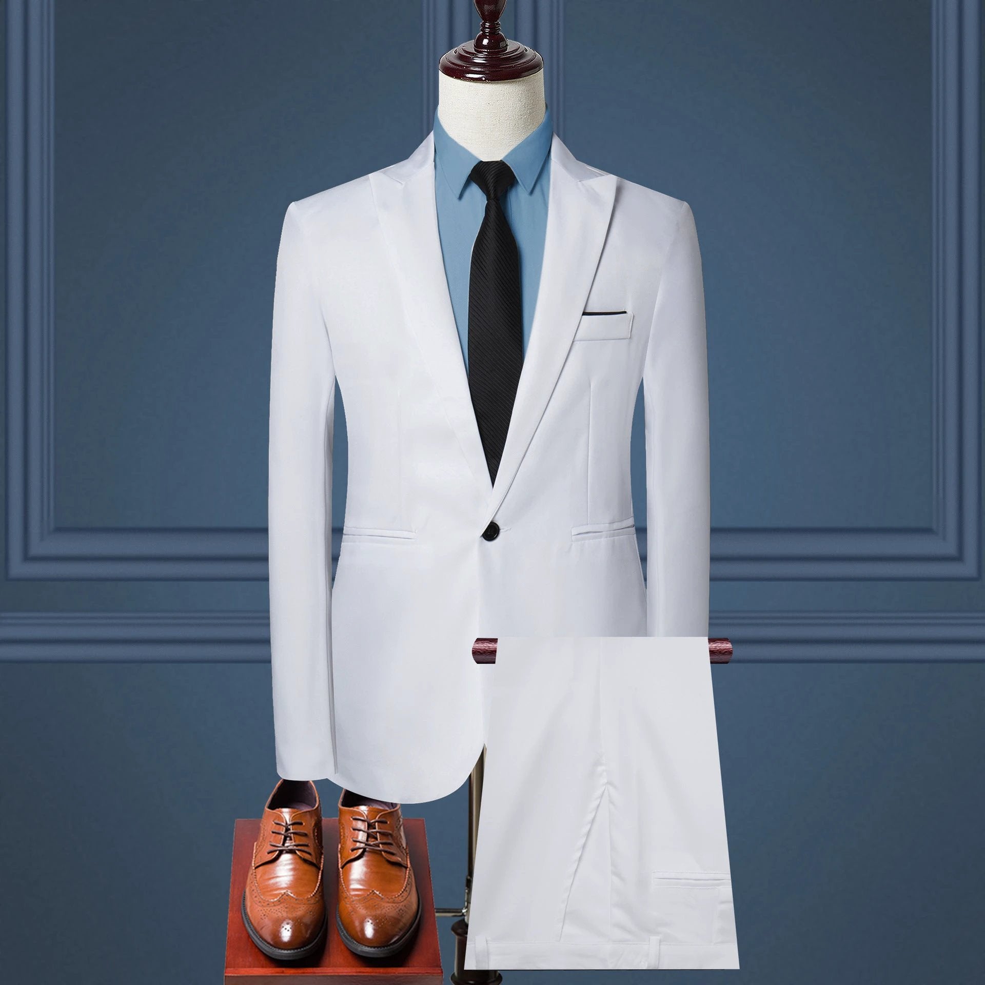 Solid Color Two-piece Leisure Suit For Men by GJG Denim