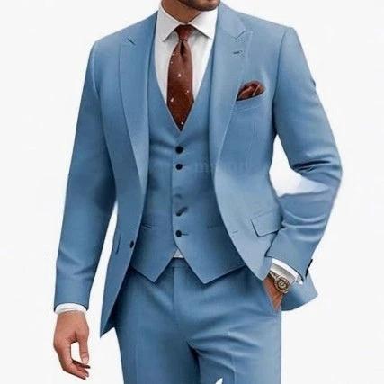 Men's Casual Business/Wedding Three-piece Suit by GJG Denim