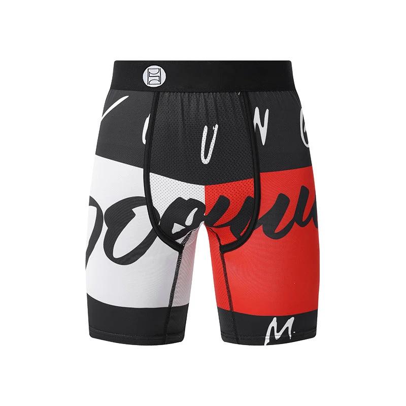 Cartoon Printed Quick-dry Men's Sports Fitness Extended Underwear by GJG Denim
