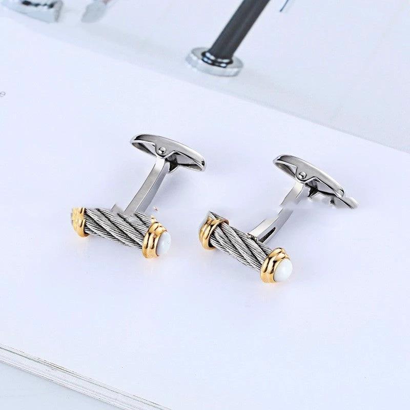 Men's Stainless Steel Cufflink by GJG Denim