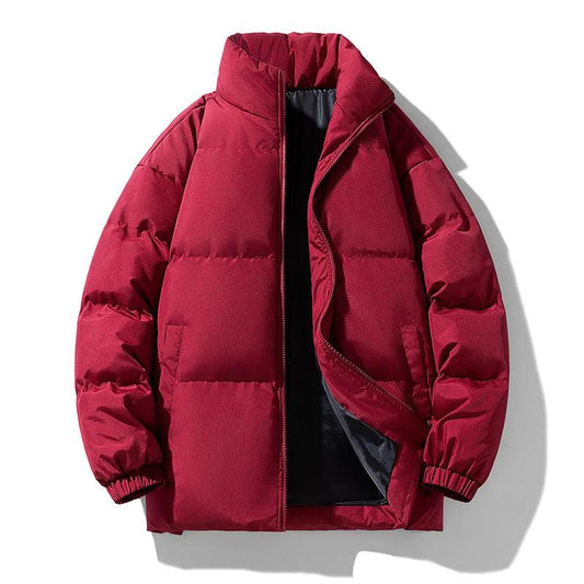 Men's Stand-up Collar Cotton-padded Coat Thick Warm-keeping And Cold-proof by GJG Denim