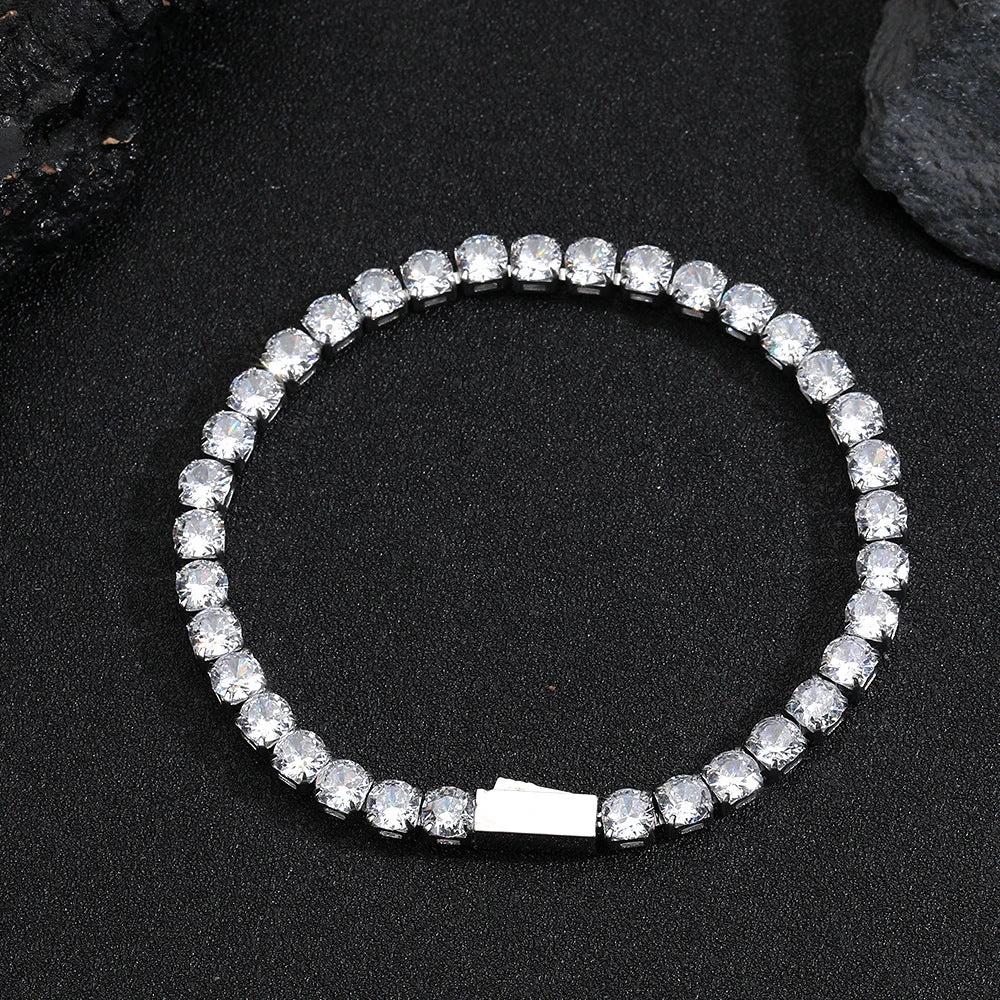 Spring-clasp Zircon Stainless Steel Men's Bracelet by GJG Denim